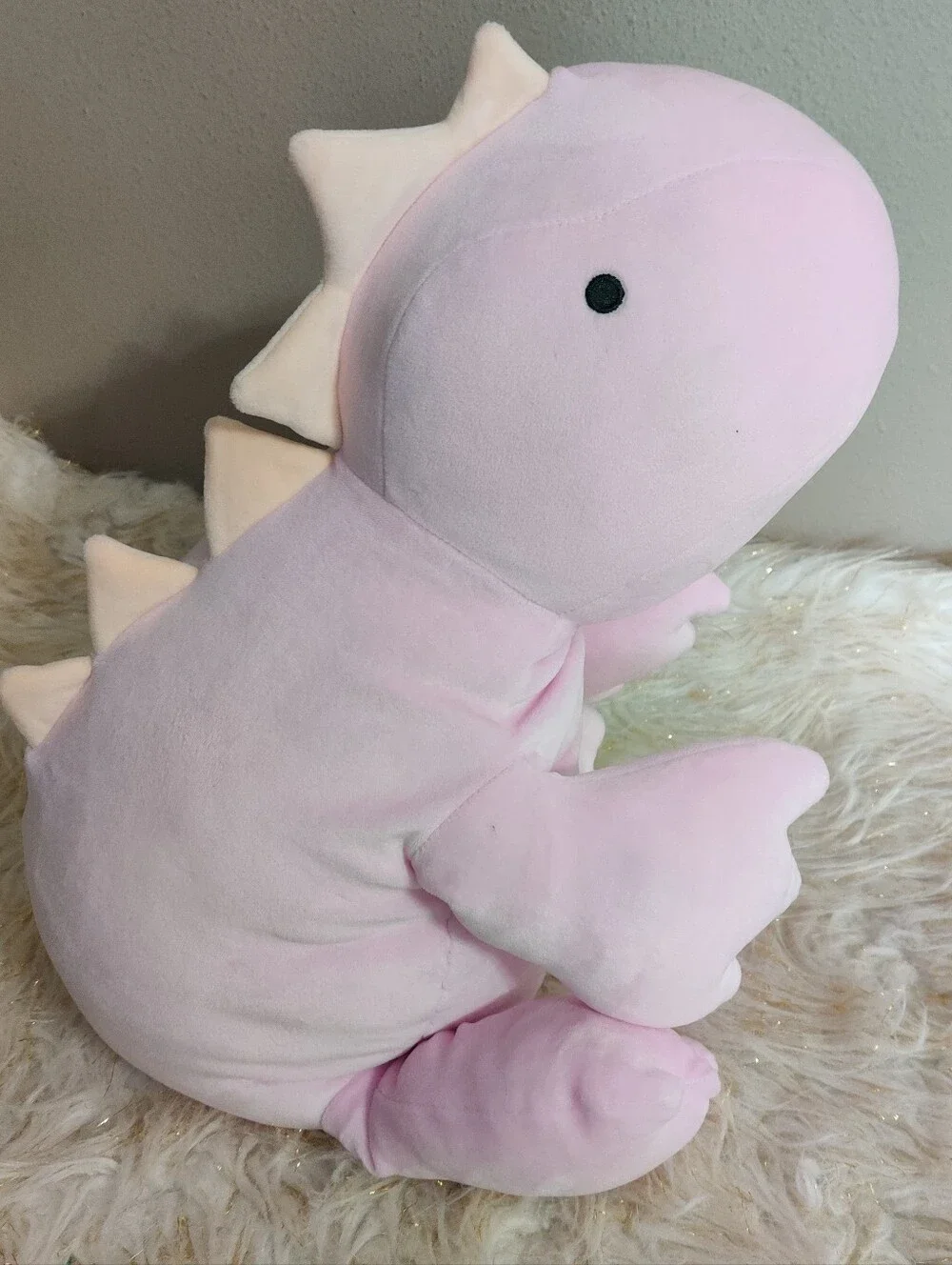 Pillowfort Purple Dinosaur Weighted Plush Pillow 24